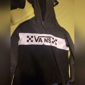 Vans Black and White Zip Up Jacket